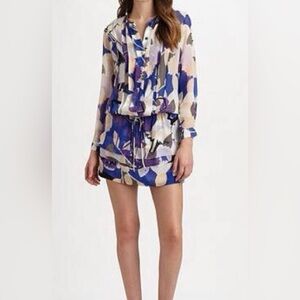 Diane Von Furstenberg FRANCESCA Silk Floral Dress Size 12